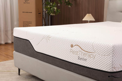 Rest Therapy Mattress 12 Inch Revive Bamboo Cool Gel Memory Foam Mattress - Available in 3 Sizes