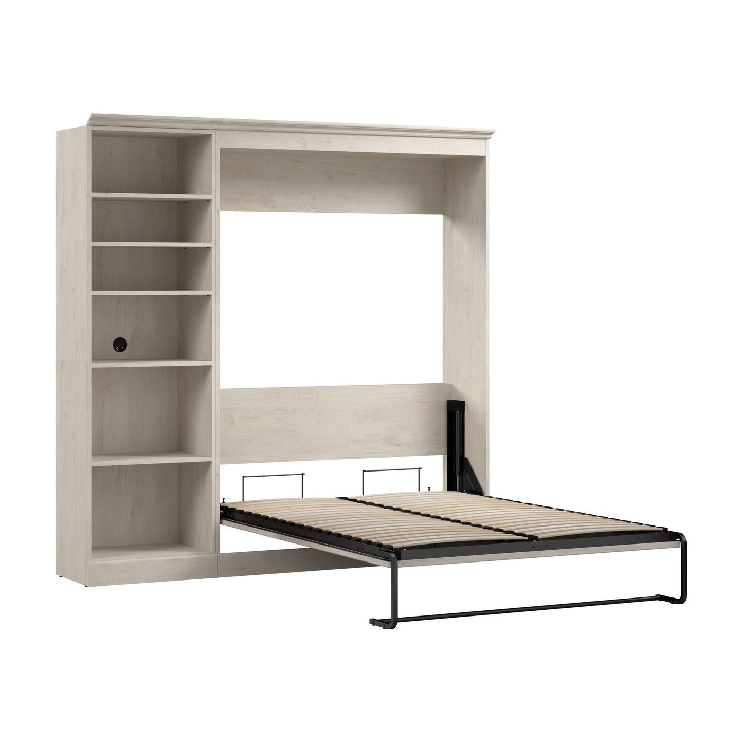 Versatile Full Murphy Wall Bed and 1 Storage Unit - Available in 2 Colours