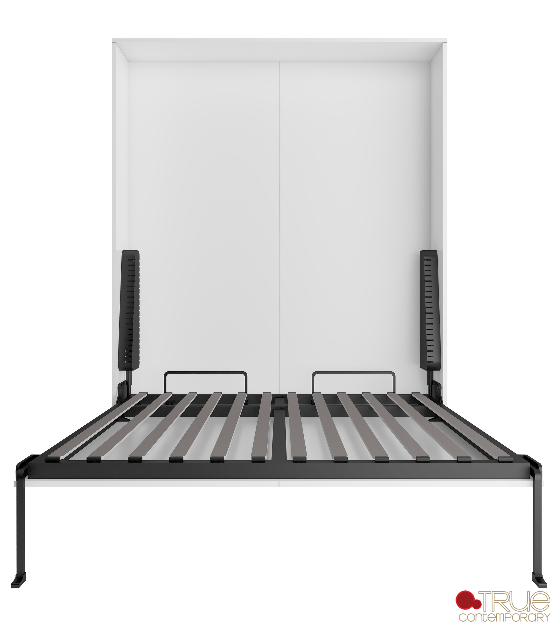 True Contemporary Murphy Wall Bed Wallie White Vertical Murphy Wall Pull Down Bed - Available in 3 Sizes