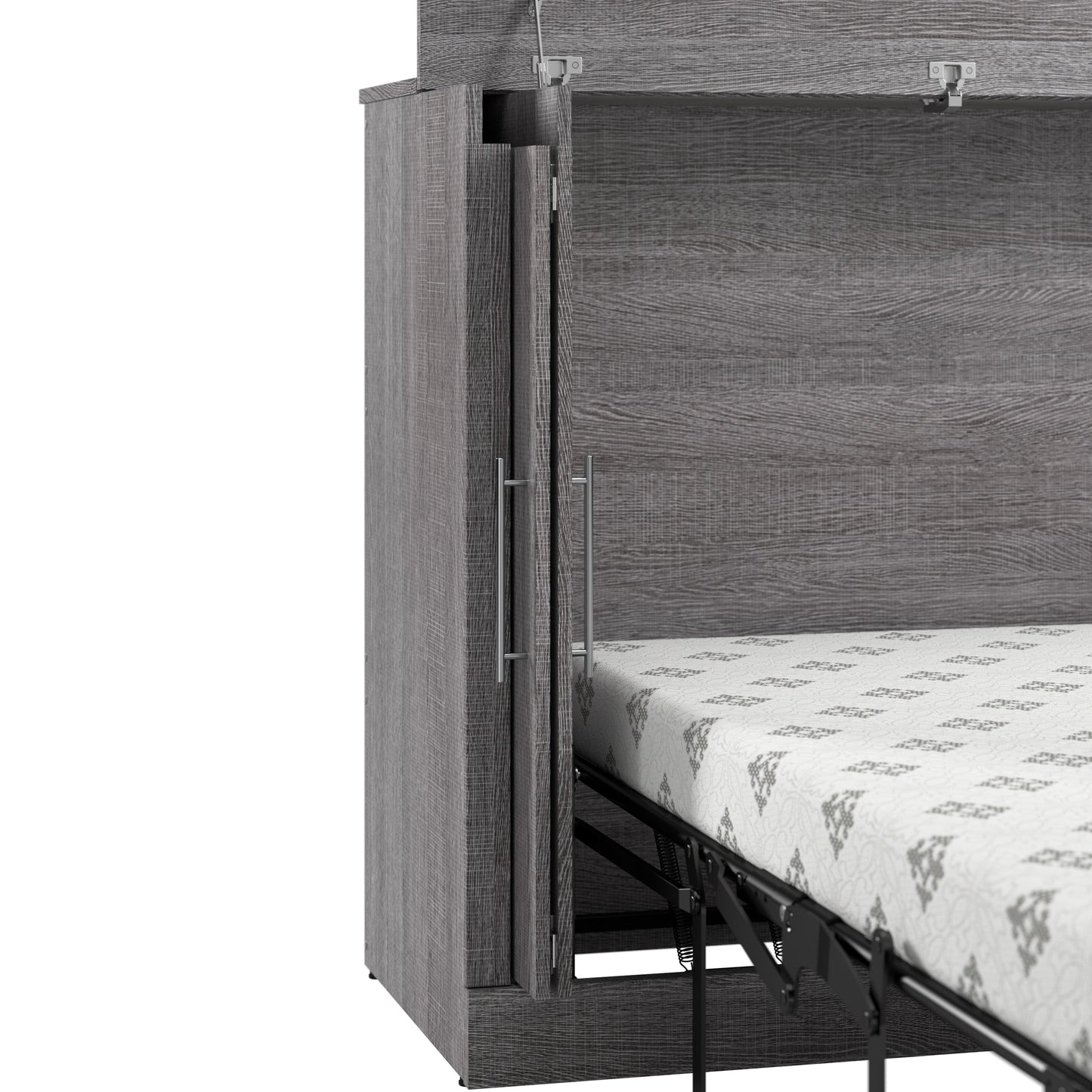 Modubox Nebula 75W Queen Cabinet Bed with Matteress in Bark Grey