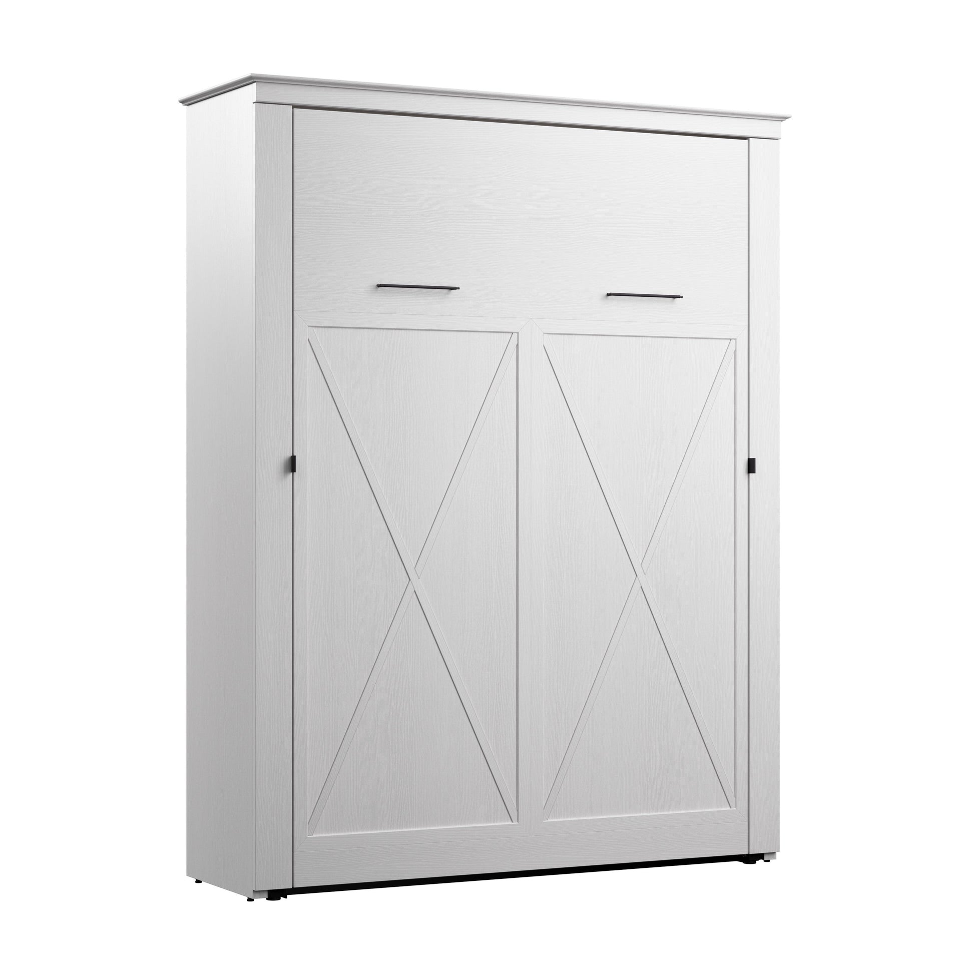 Modubox Key West 69W Queen Murphy Bed in Pure White Oak